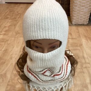 Madewell ribbed knit retro edition balaclava (Alabaster)